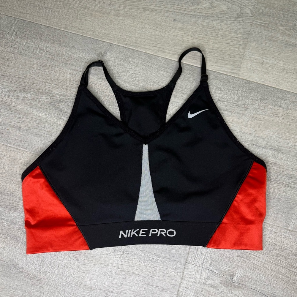 Nike Pro Women's Black and Red Sports Bra